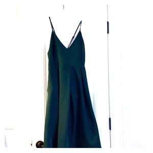 Dark Green Spaghetti Strap Dress